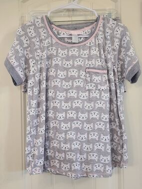 Pillow Talk Cat Print Lounge Set Size M